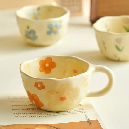 Hand-Pinched Flower Ceramic Mug - view 2