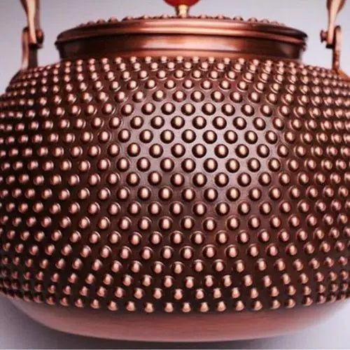Vintage style copper teapot design
