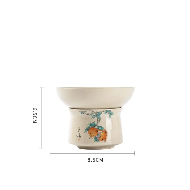 Blue and white porcelain tea filter for loose leaf