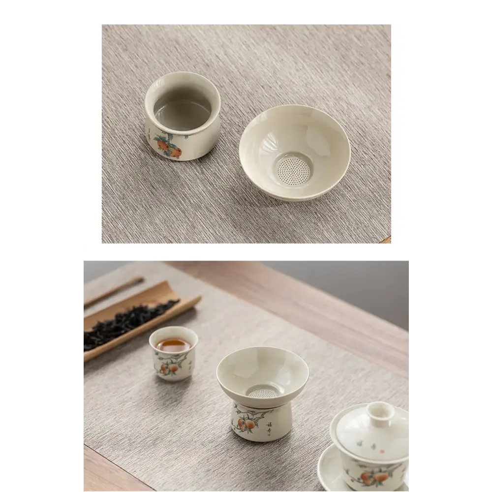 Vintage style blue and white tea strainer