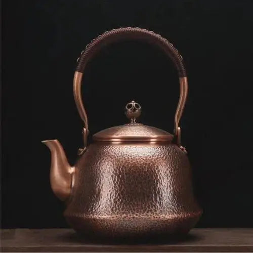 Hand-hammered copper teapot for stovetop, 1500 ml