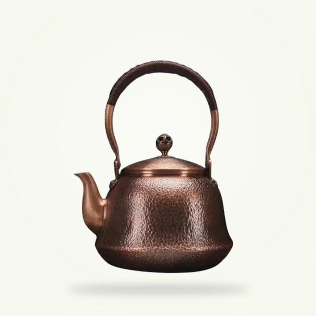 Handmade Copper Teapot for Stovetop, 1500 ml, product photo on a plain background