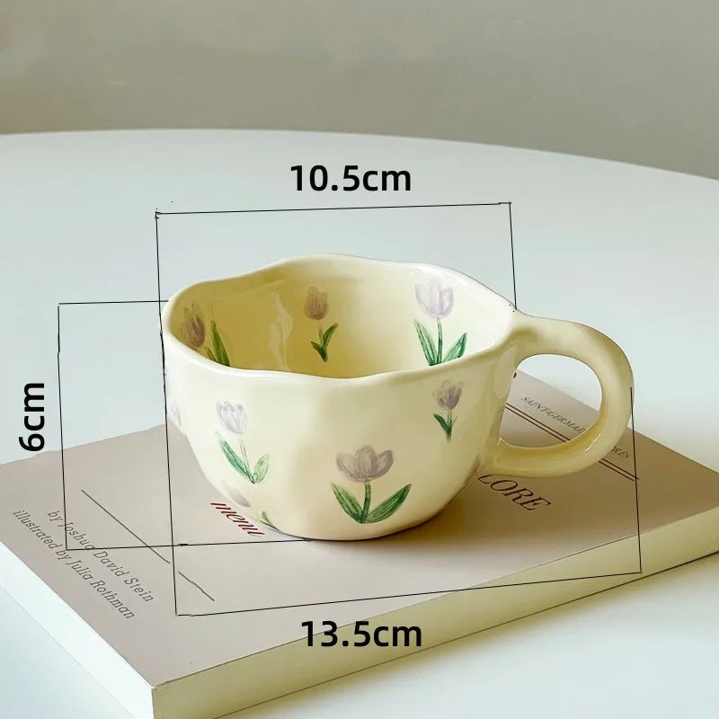 Handmade Floral Ceramic Mug - view 4