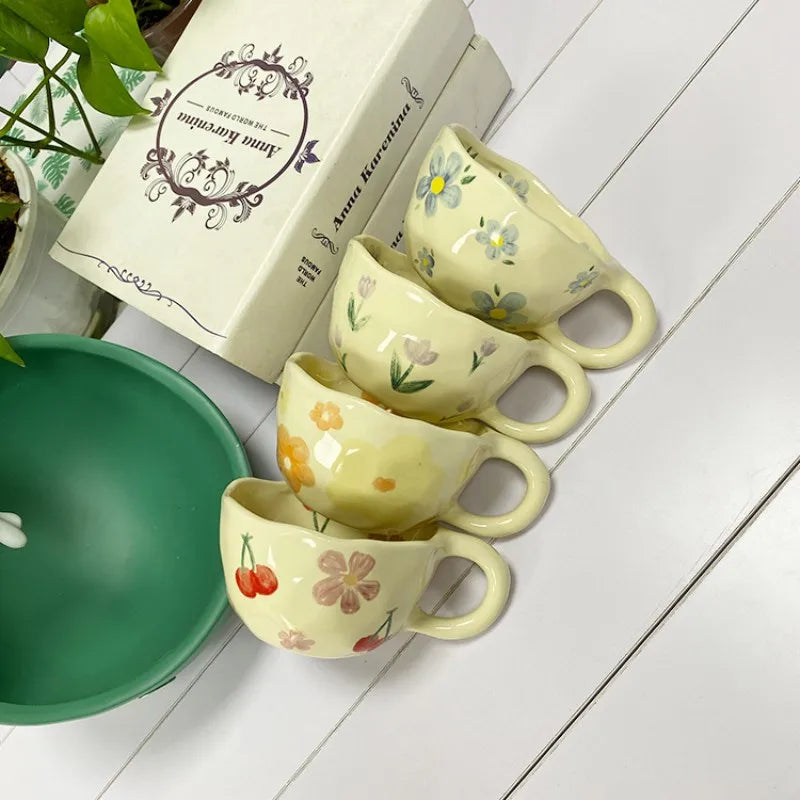 Handmade Floral Ceramic Mug - view 5