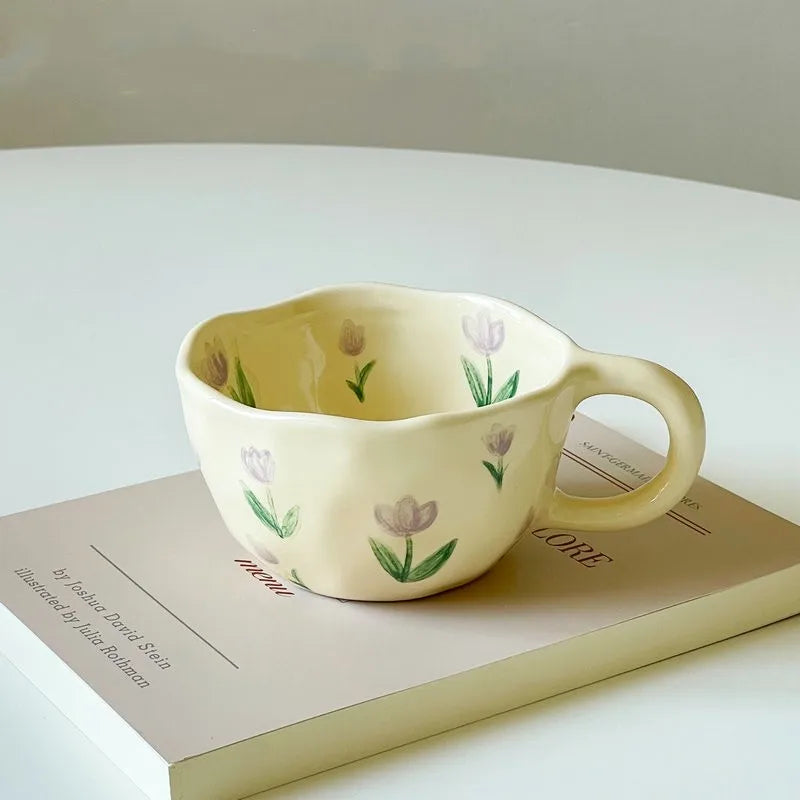 Handmade Floral Ceramic Mug - view 6