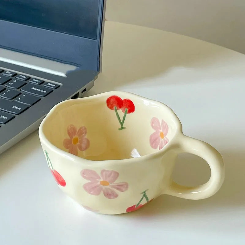 Handmade Floral Ceramic Mug - view 9