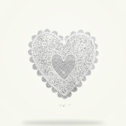 Heart fabric coasters set of 4 absorbent cotton tea coasters packshot all five patterns
