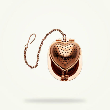 Heart Tea Infuser Stainless Steel Loose Leaf Tea Strainer, product photo on a plain background