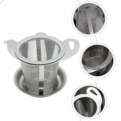 Close up of fine mesh tea strainer infuser