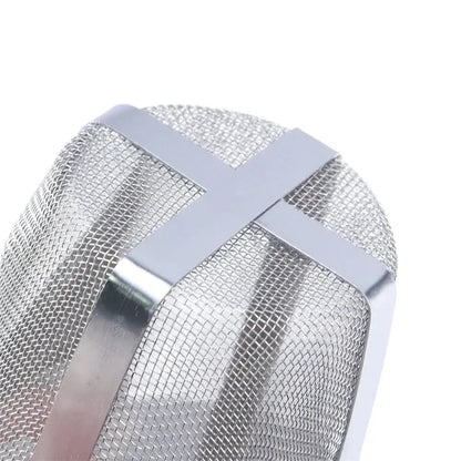 Individual tea strainer with handles and drip tray