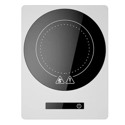 White square induction mug warmer on desk