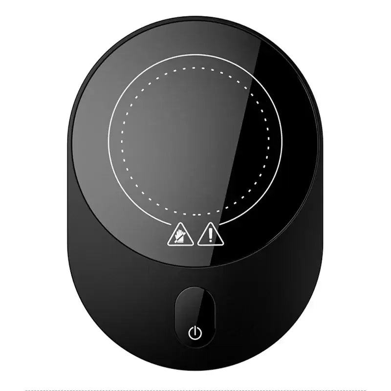 Black oval induction mug warmer with mug