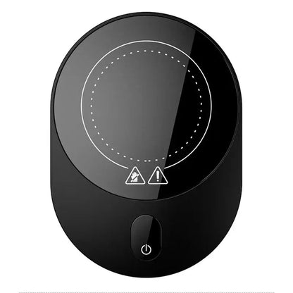 Black oval induction mug warmer with mug