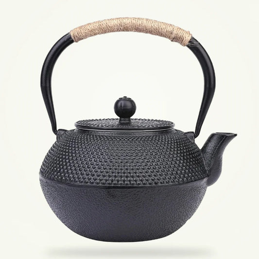 Japanese Cast Iron Teapot 1.2L Enameled, product photo on a plain background
