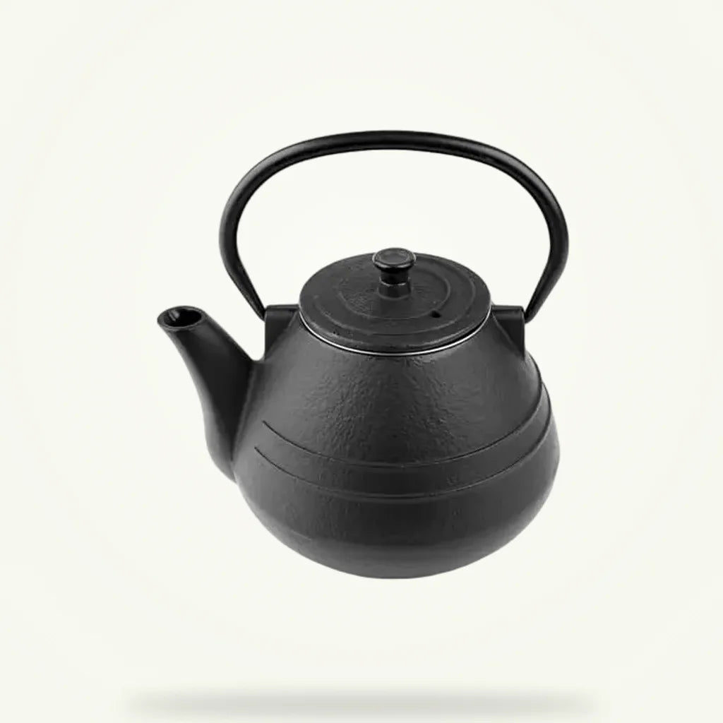 Japanese Cast Iron Teapot 1 Liter, Enamel Coated, Stovetop Safe, product photo on a plain background