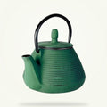 Japanese Cast Iron Teapot 800ml, Green Enamel Interior
