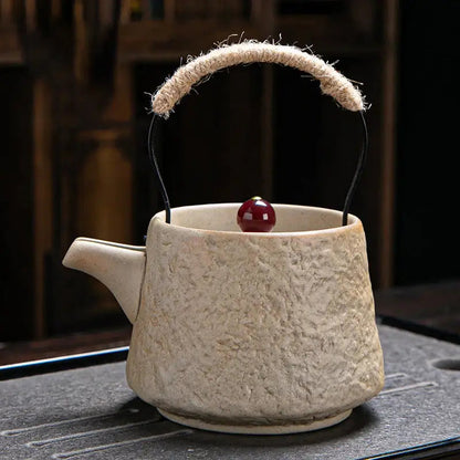 White Japanese ceramic teapot for single serving