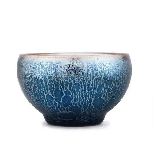 Traditional Japanese Tenmoku chawan, ceremonial matcha bowl handcrafted in Japan