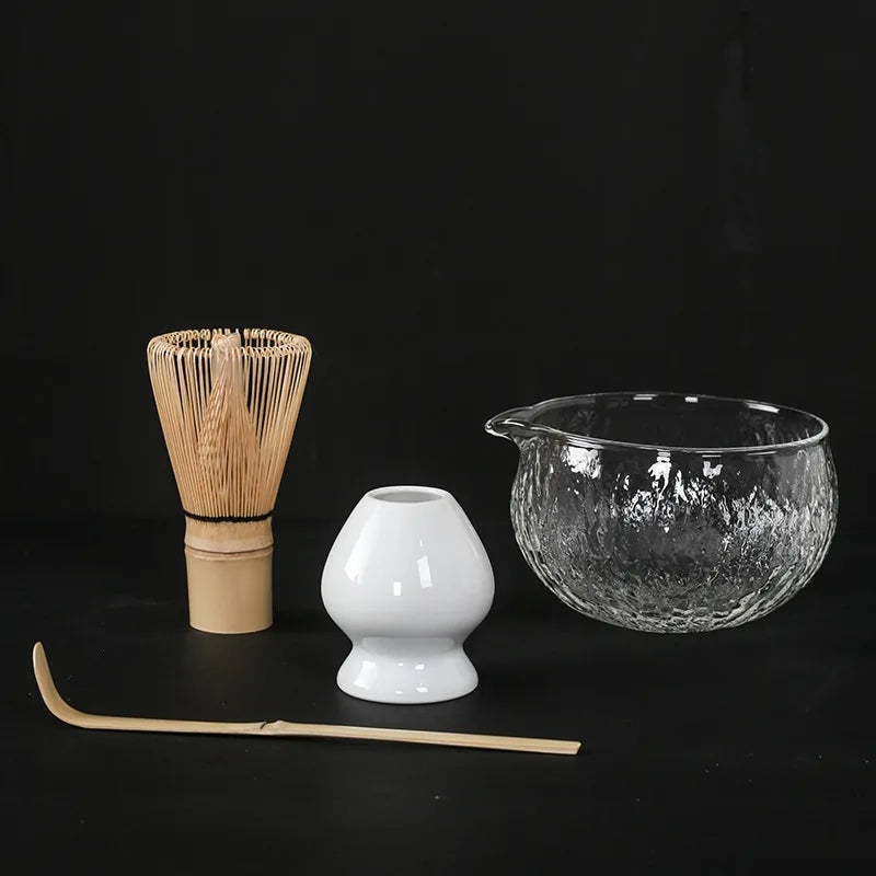 Japanese matcha set with matcha tin and bamboo storage tray 7 pieces