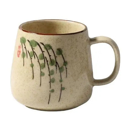 Japanese tea cup with willow branch design