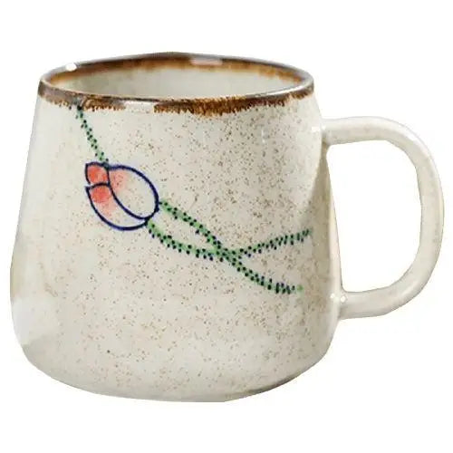 Japanese tea cup with lotus flower motif