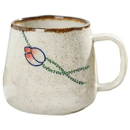 Japanese tea cup with lotus flower motif