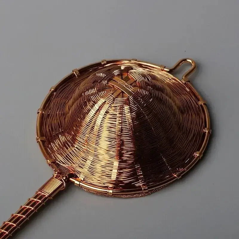Handcrafted Japanese tea strainer close up