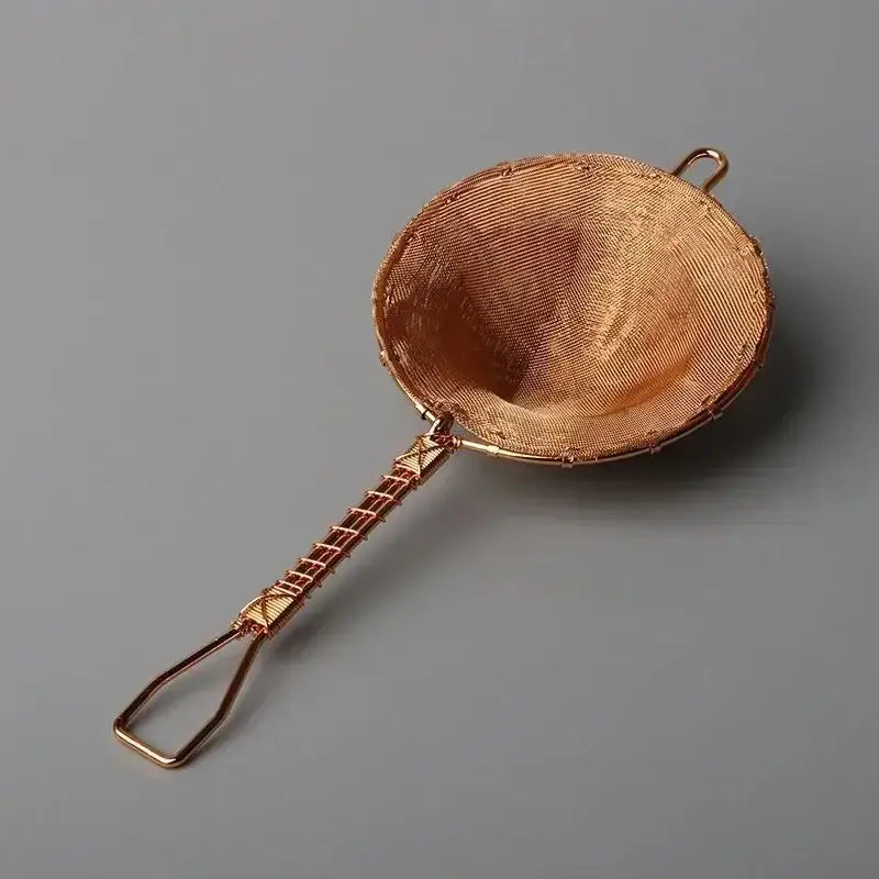 Traditional Japanese tea strainer on teapot