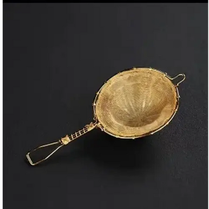 Pointed Japanese tea strainer copper