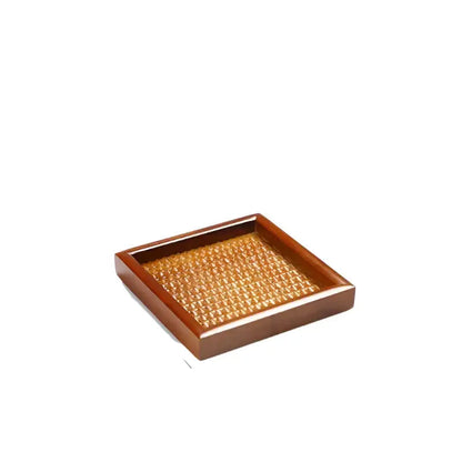 Mini wooden tea tray 15x15 cm for tea cup