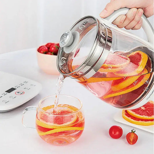 Jolie electric teapot with glass carafe on counter