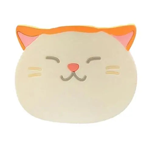 Kawaii cat coaster set in gray silicone