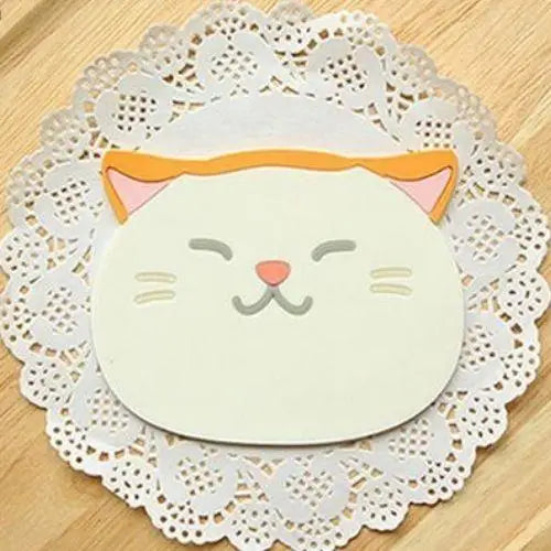 Orange cat coaster with tea cup