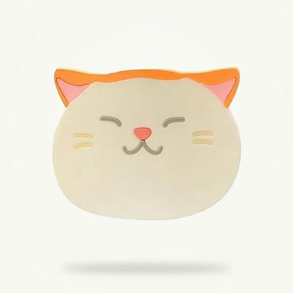 Kawaii Cat Coaster Set - Cute Silicone Tea Cup Saucers, product photo on a plain background
