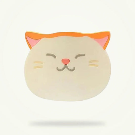 Kawaii Cat Coaster Set - Cute Silicone Tea Cup Saucers, product photo on a plain background