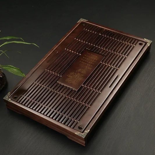 Large Carved Wood Gongfu Tea Table