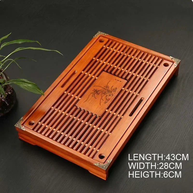 Large Carved Wood Gongfu Tea Table - view 6