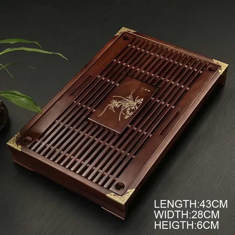 Large Carved Wood Gongfu Tea Table - view 8