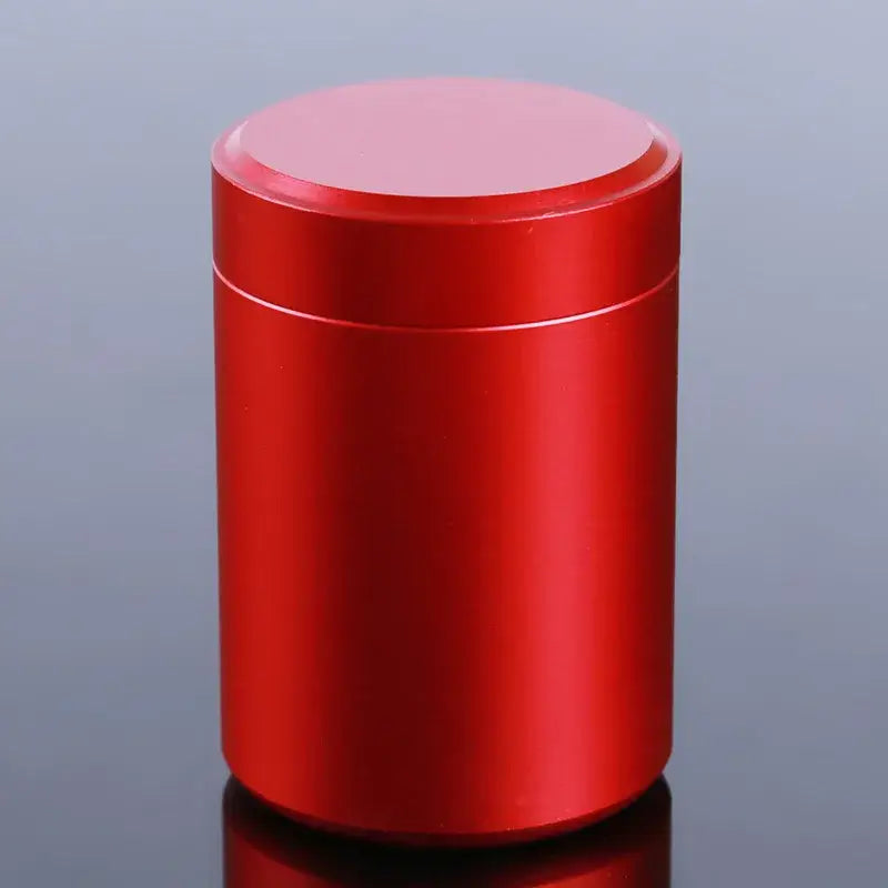 Large tea tin canister with fitted lid closed, rust-proof stainless steel