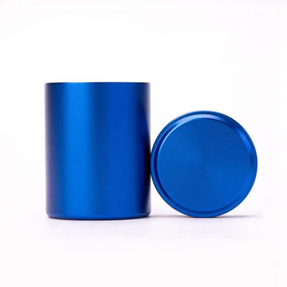 large-stainless-steel-tea-tin-canister Blue