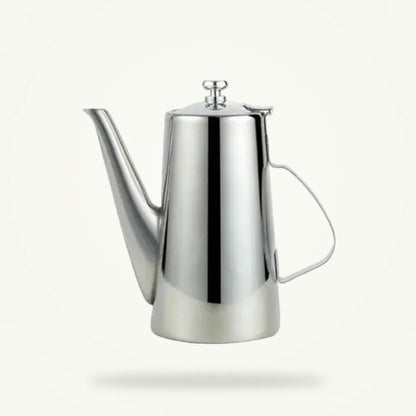 Large Stainless Steel Teapot 2-Liter, Granny Lulu, product photo on a plain background
