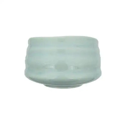 Light blue chawan tea bowl on table