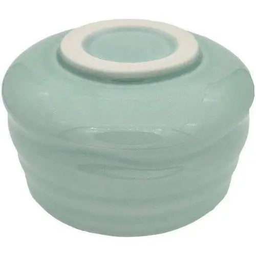 Bottom of light blue chawan tea bowl