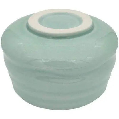 Bottom of light blue chawan tea bowl