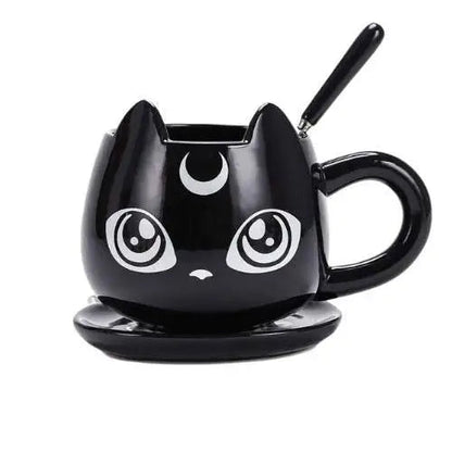 Sailor Moon Luna cat tea cup left-hand handle variant