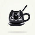 Luna Cat Sailor Moon Tea Cup Set with Ceramic Saucer and Spoon