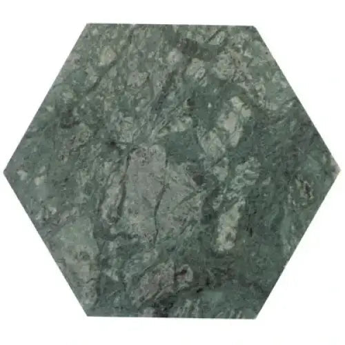 marble-saucer-set-for-tea-cups 2 Saucers / Green Hexagonal