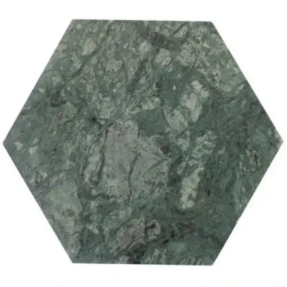 marble-saucer-set-for-tea-cups 2 Saucers / Green Hexagonal