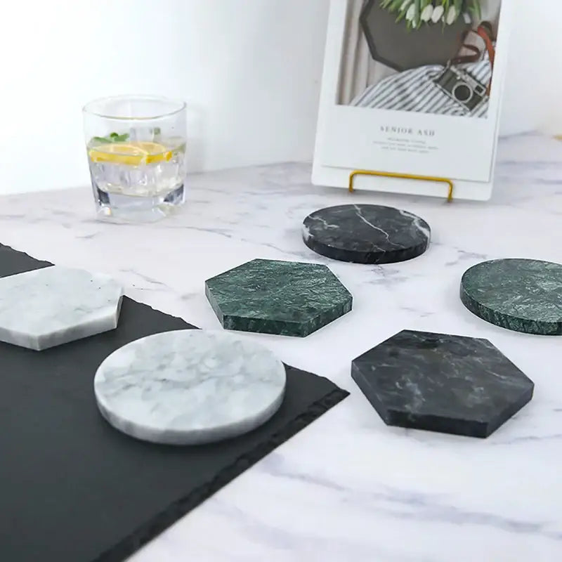 Close up of marble saucer with unique pattern