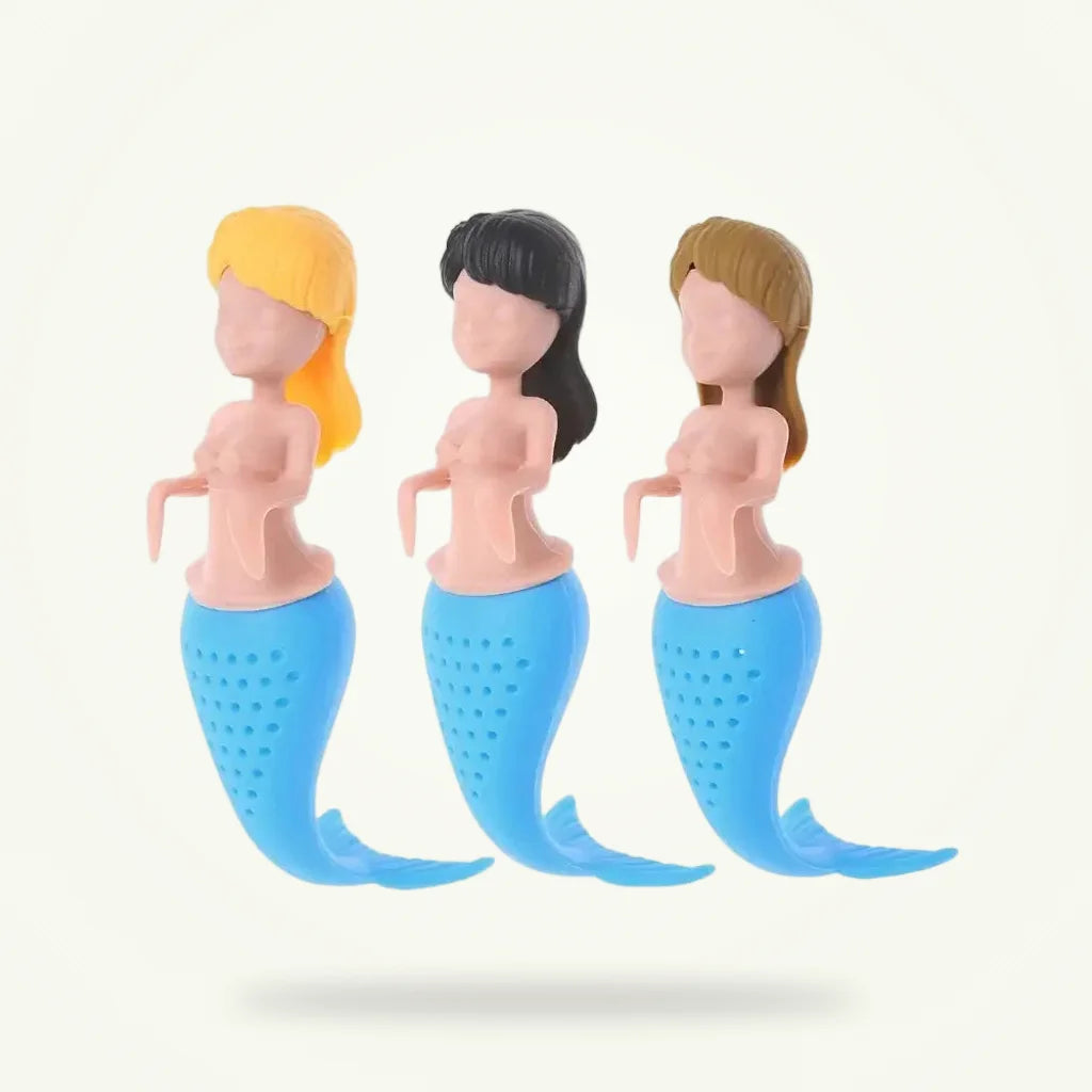 Mermaid Tea Infuser - Cute Silicone Tea Strainer for Loose Leaf Tea, product photo on a plain background